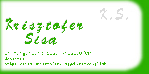 krisztofer sisa business card